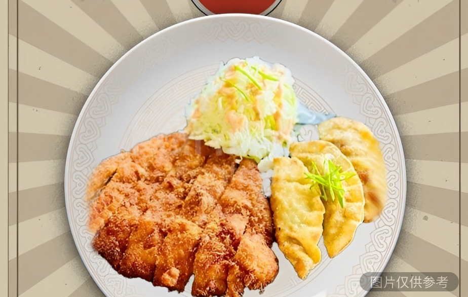 炸豬排配餃子 (炸豬排套餐)