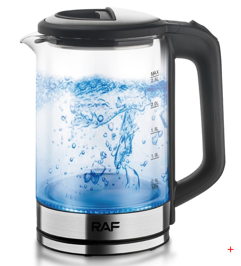 RAF 電水壺燒水壺電熱水壺 2.5L 110V 玻璃+不鏽鋼