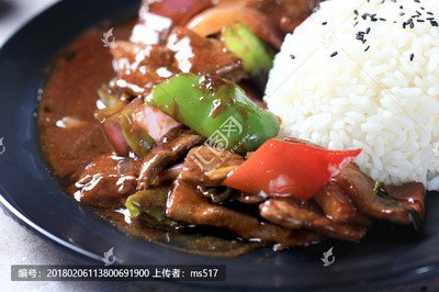 豉椒豬肝飯