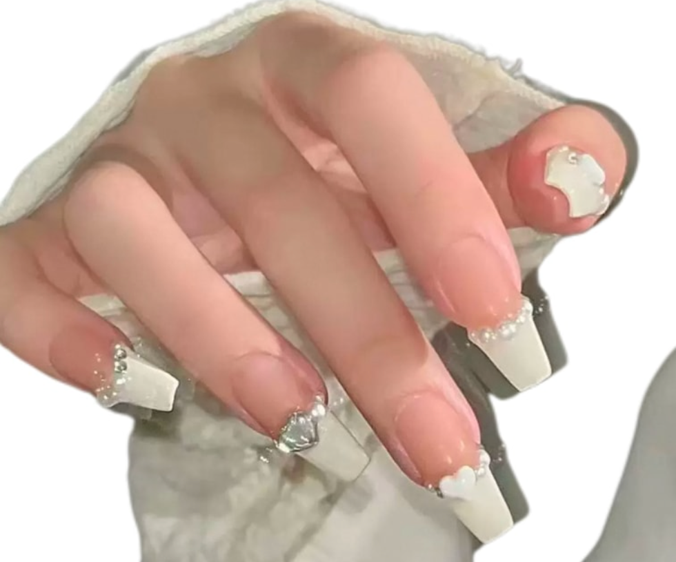 靚荑堂 穿戴甲-愛心泡芙長送工具包