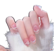 靚荑堂 穿戴甲 - 浪漫玫瑰中長淡粉紅送工具包