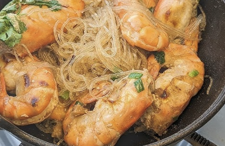黑椒蝦球