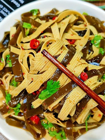 香辣海帶,豆腐皮(可選雙拼或三拼)