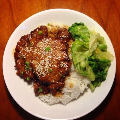 焗葡汁豬排飯