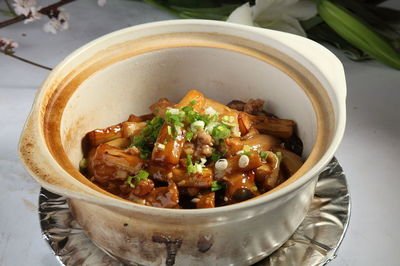 鹹魚 肉松炆米