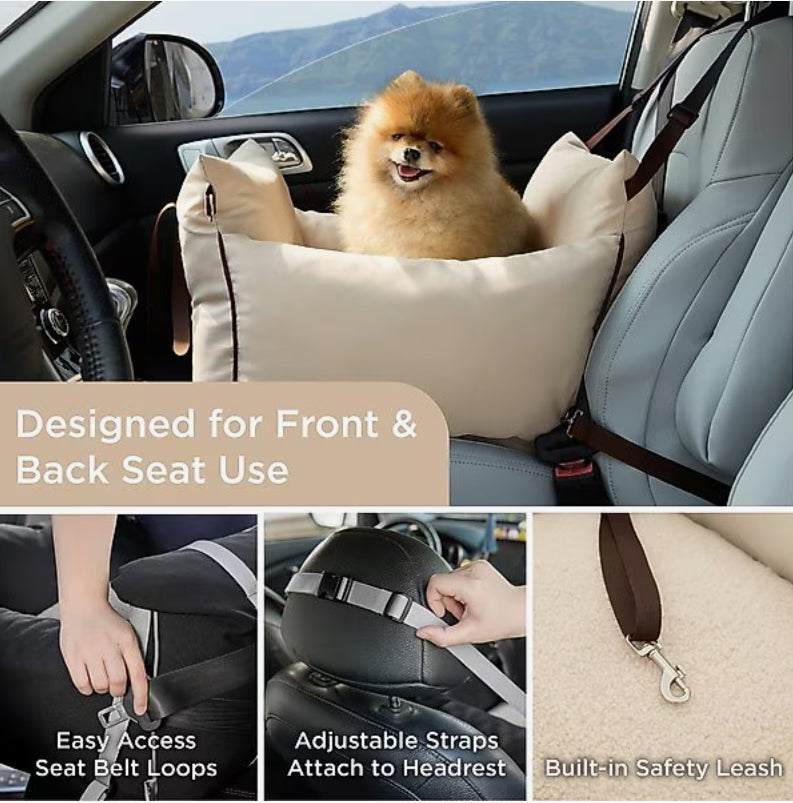 Lesure 防水小型犬車增高座椅,標準型,米色
