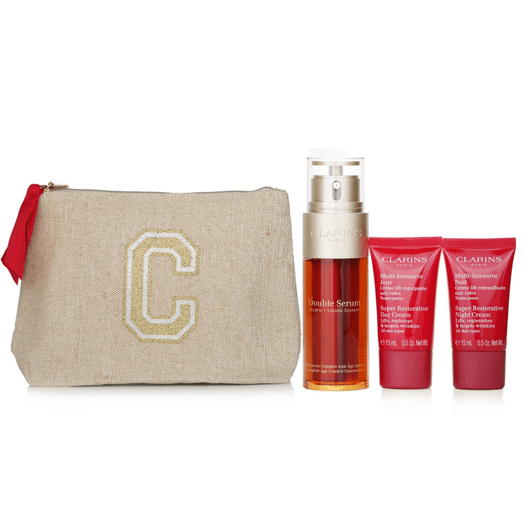 CLARINS嬌韻詩 賦活雙重精華及多重活性套裝 3 件+1 袋