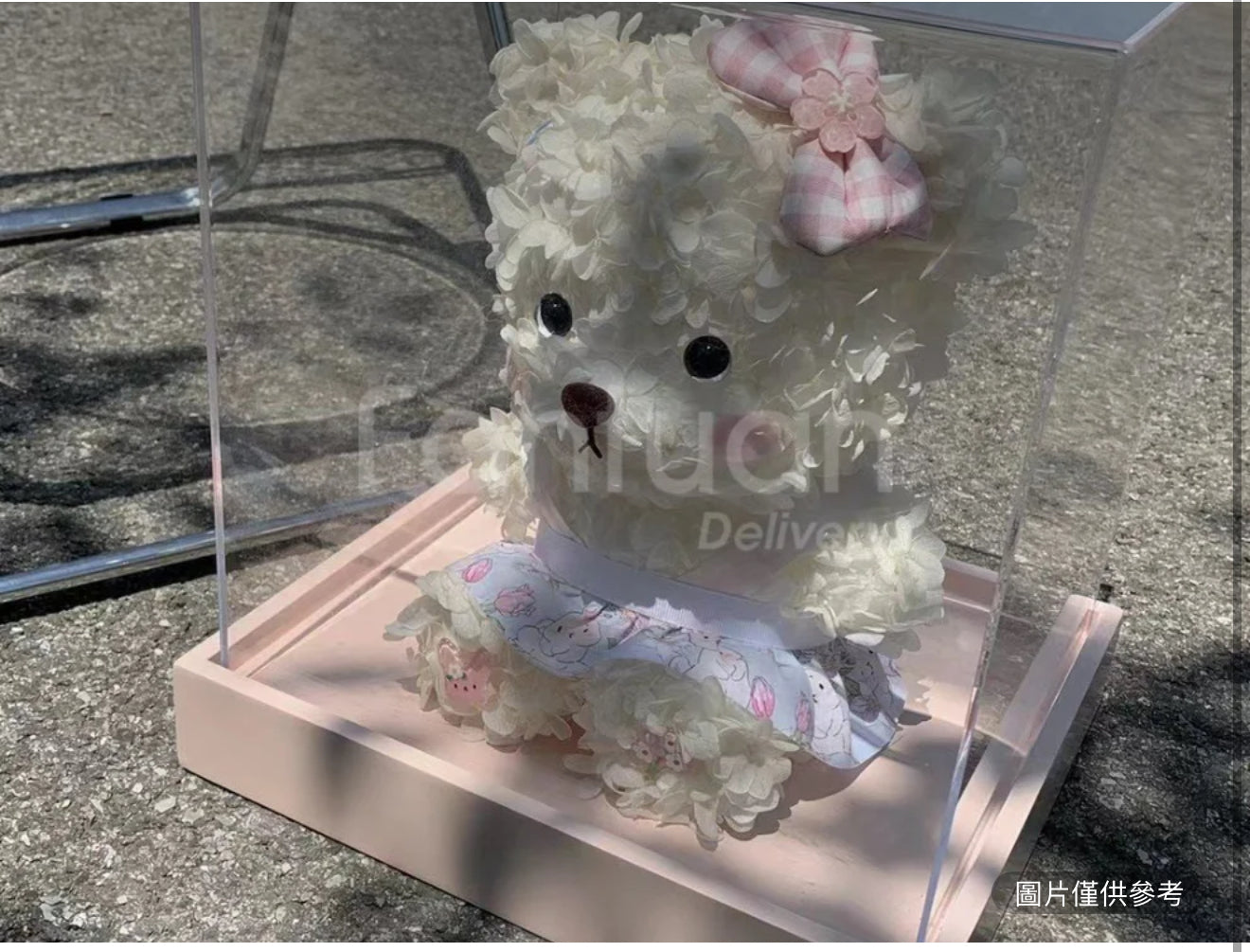 Teddybears 莉娜熊花盒(白粉色)