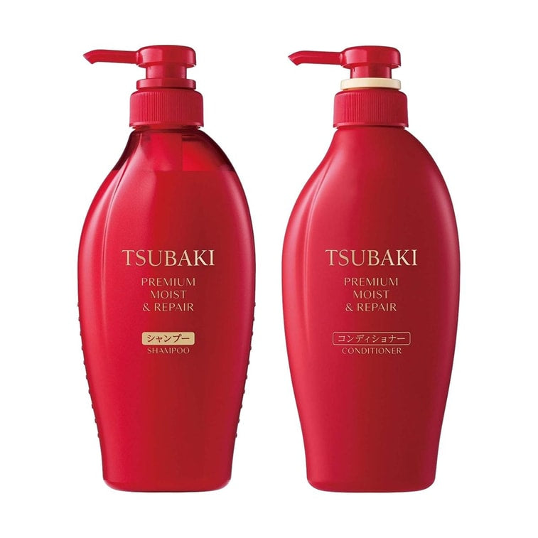 日本FINETODAY TSUBAKI絲蓓綺 紅椿全新升級 沁潤臻致滋潤洗髮精&護髮素套裝 450ml+450ml 高保濕&修復