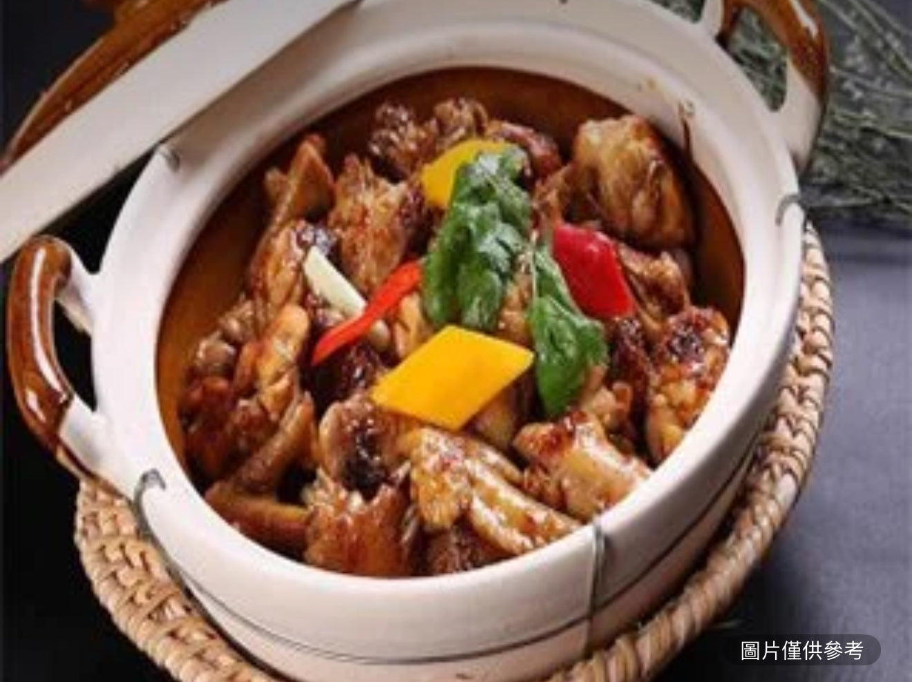 金針雲耳滑雞飯(辣)