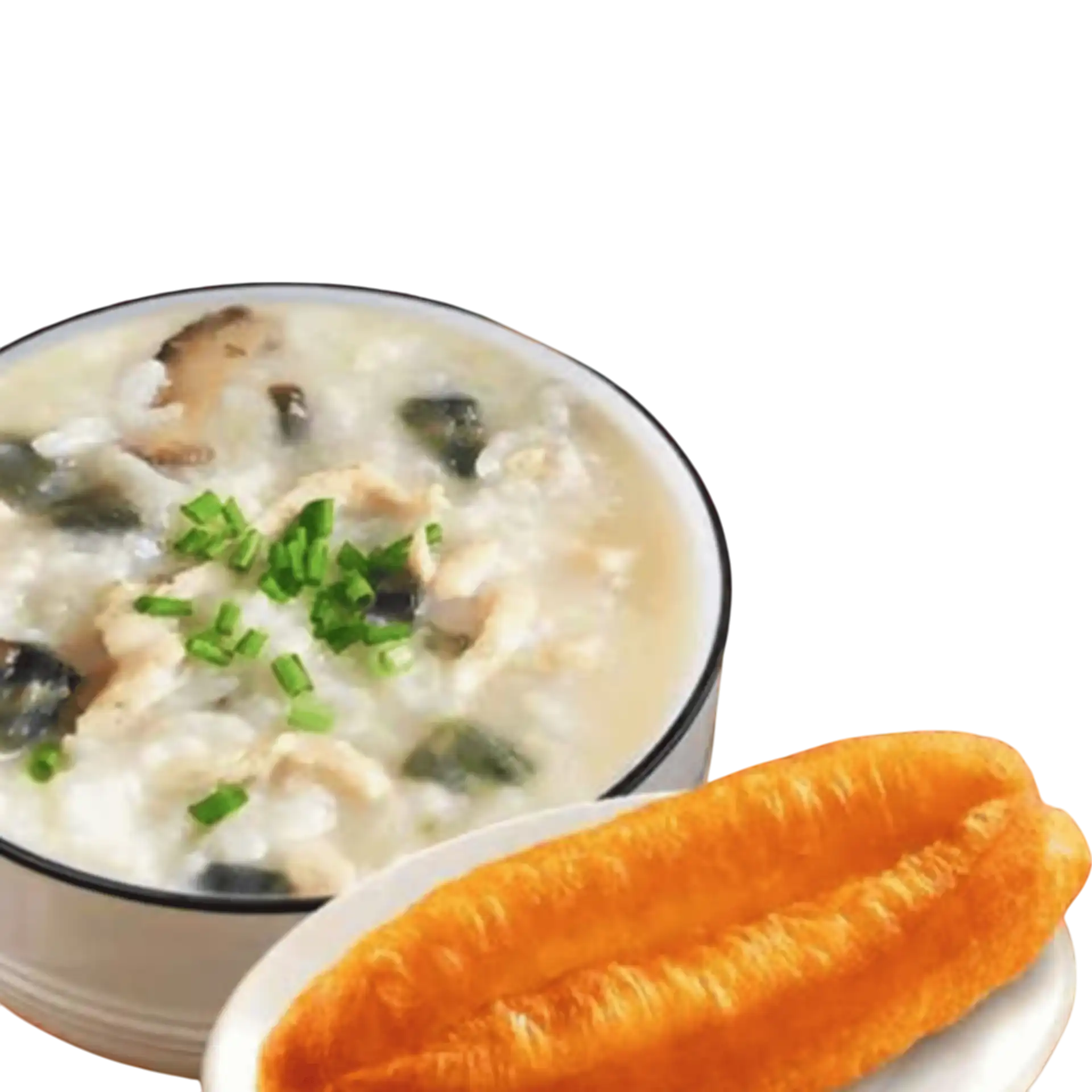皮蛋瘦肉粥+油条