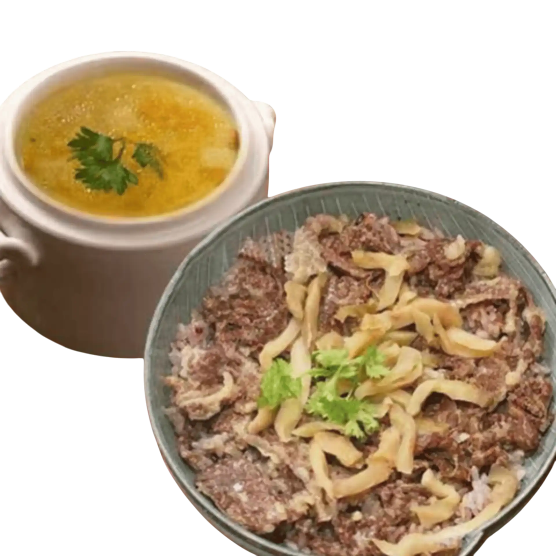榨菜牛肉蒸飯
