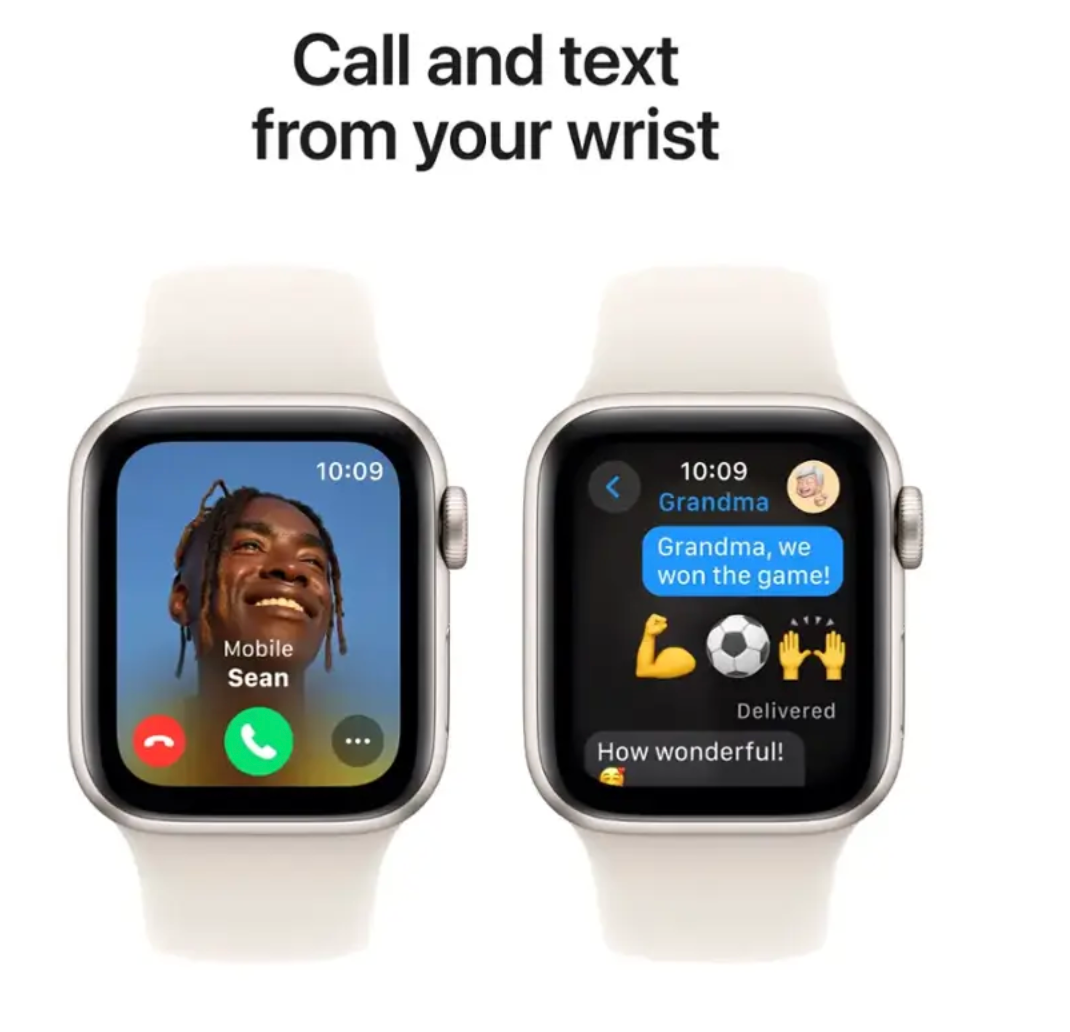 Apple Watch SE 第二代 (GPS) 40 毫米鋁金屬錶殼,搭配星光運動錶帶