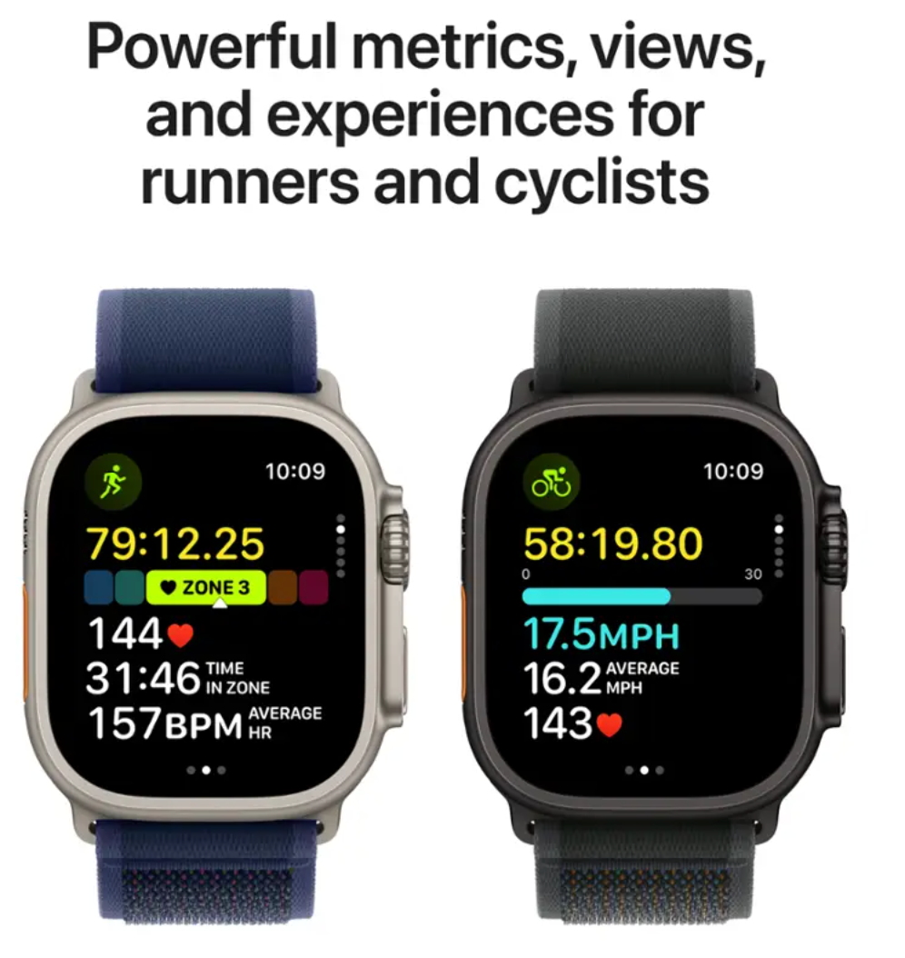 Apple Watch Ultra 2(GPS+蜂巢網路)49毫米鈦金屬錶殼搭配黑色海洋藍錶帶