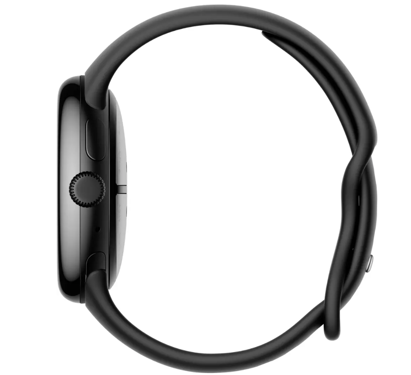Google - Pixel Watch 3(45 毫米)智慧手錶,搭配黑曜石錶帶 - Wi-Fi - 霧面黑色