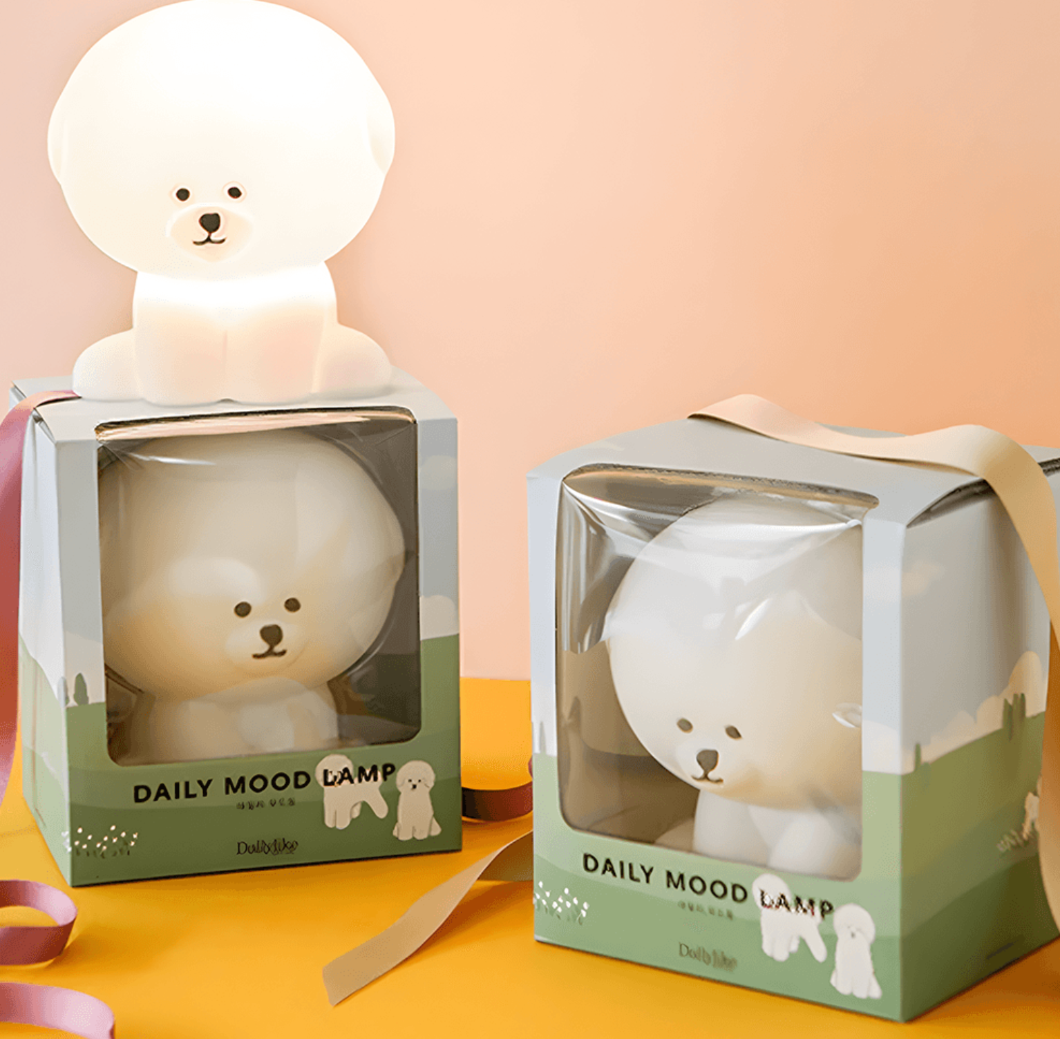 韓國DAILYLIKE 每日心情燈LED燈 小熊拍拍燈 可愛小夜燈多彩床頭燈 USB接口充電 9.4×11.05×15.5cm