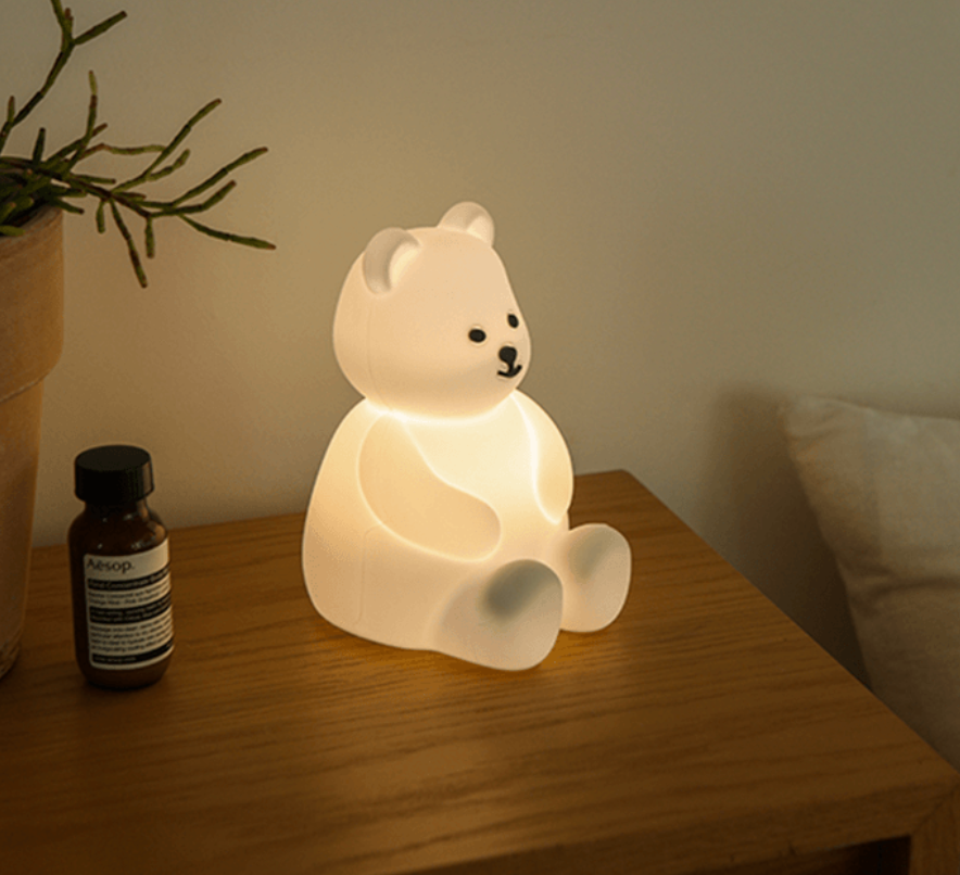 韓國DAILYLIKE 每日心情燈LED燈 小熊拍拍燈 可愛小夜燈多彩床頭燈 USB接口充電 9.4×11.05×15.5cm