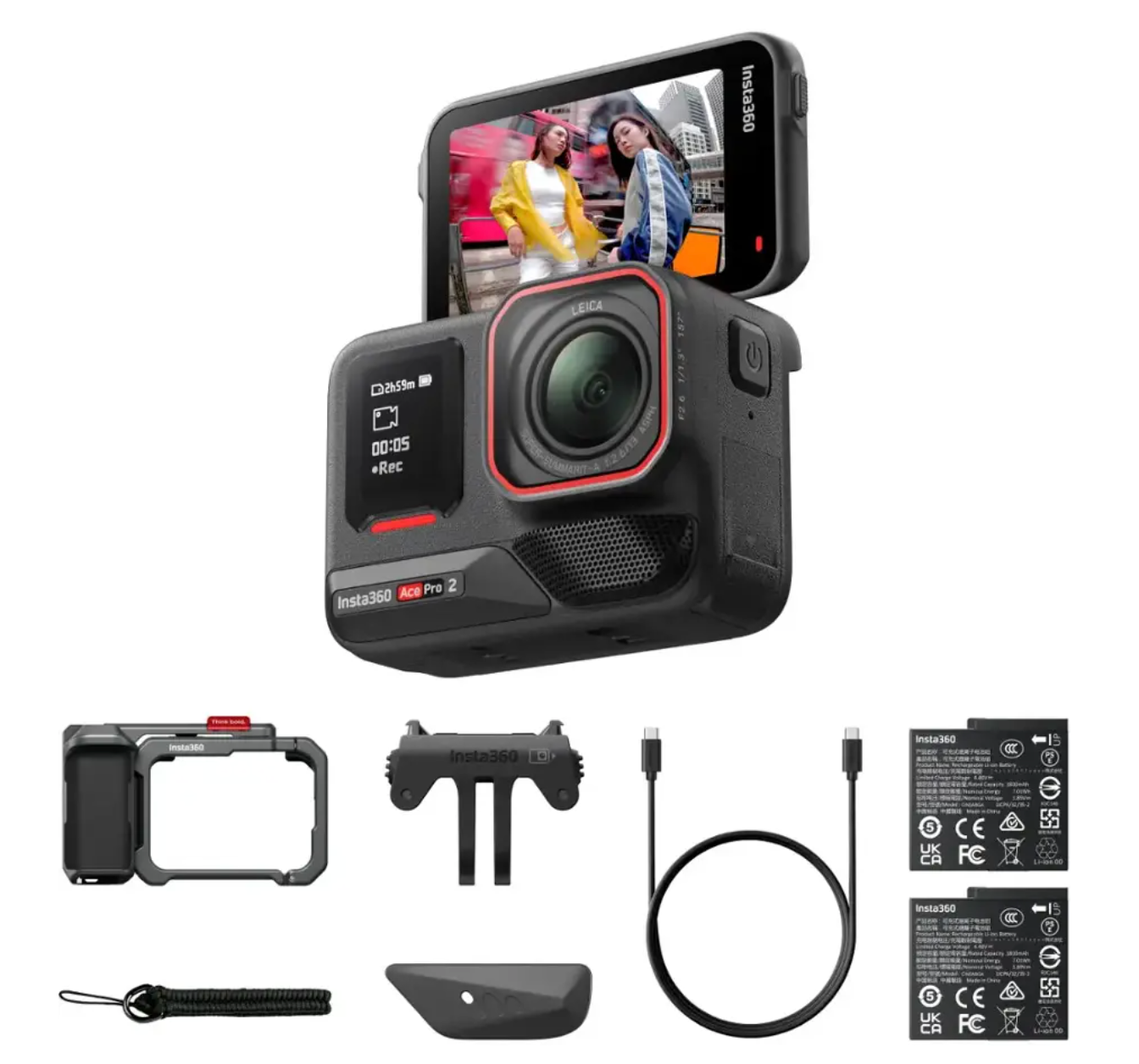 Insta360 - Ace Pro2 Xplorer Action Camera Bundle - Dual Battery 雙電池 專業運動相機 深灰色