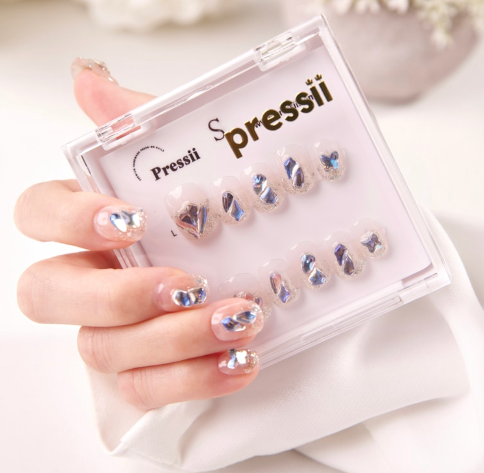 Pressii 手工穿戴甲 L 水晶玻璃組 55g/盒