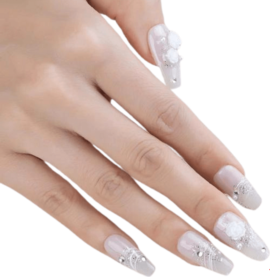 紐約 女媧手工穿戴甲 純欲山茶花