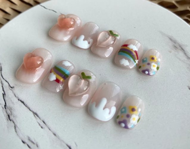 Peach Rainbow and friends