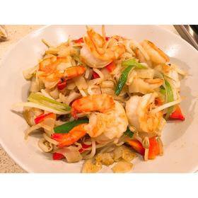 沙嗲蝦炒麵（河粉）