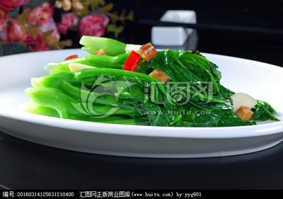豬頭肉蒜片炒芥蘭