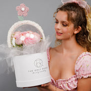 白色經典中型圓帽盒壓克力球