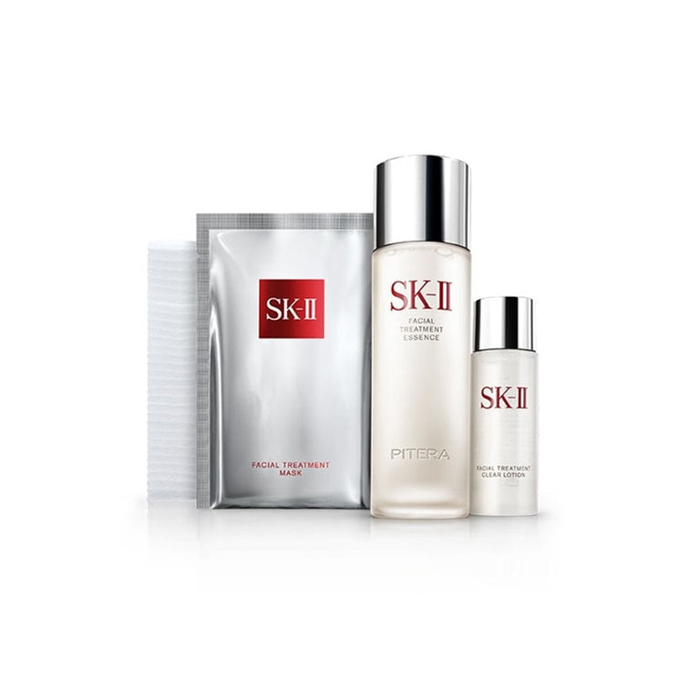 SK-II/SK2 神仙水活膚精華露75ml+清瑩露30ml+前男友面膜1片 限定套裝