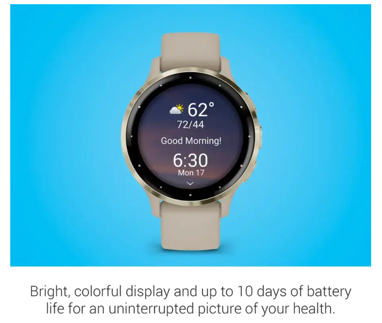 Garmin - Venu 3S GPS 智慧手錶 41 毫米 纖維增強聚合物 - 不銹鋼-灰色